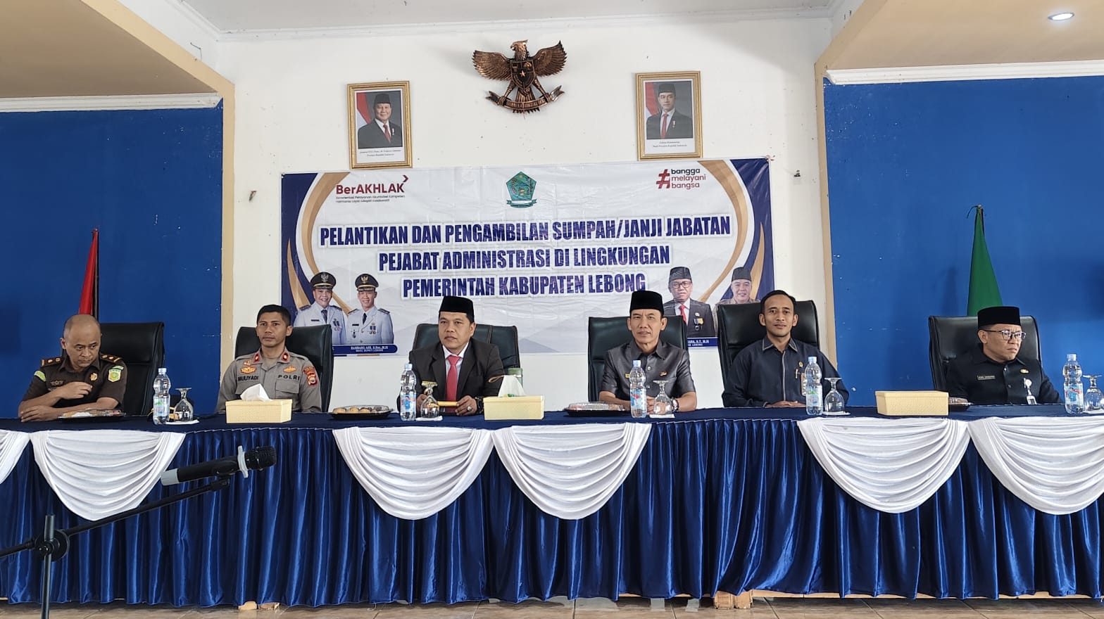 Bupati Azhari Lantik 16 Pejabat di Lingkungan Pemkab Lebong
