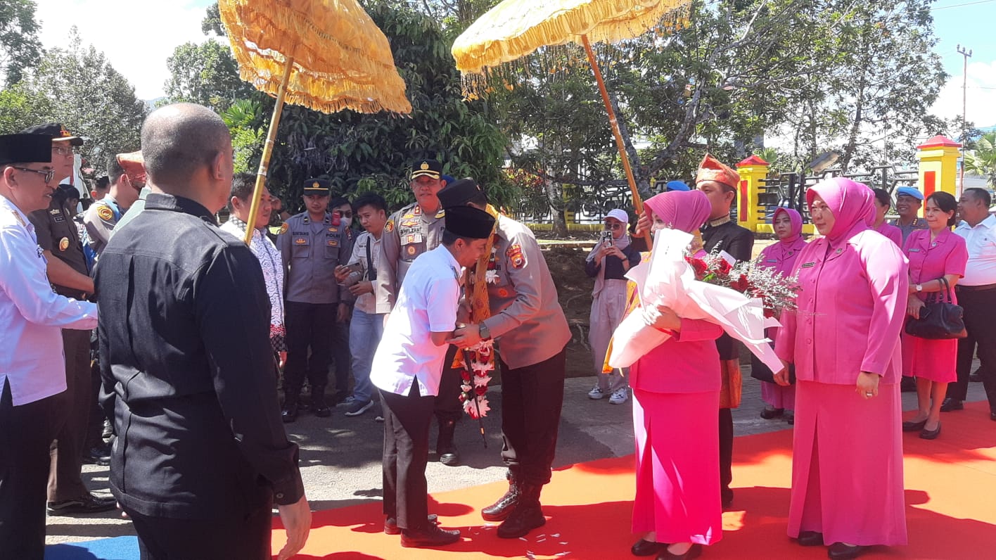 Penyambutan Bupati Lebong Saat Kunker Kapolda