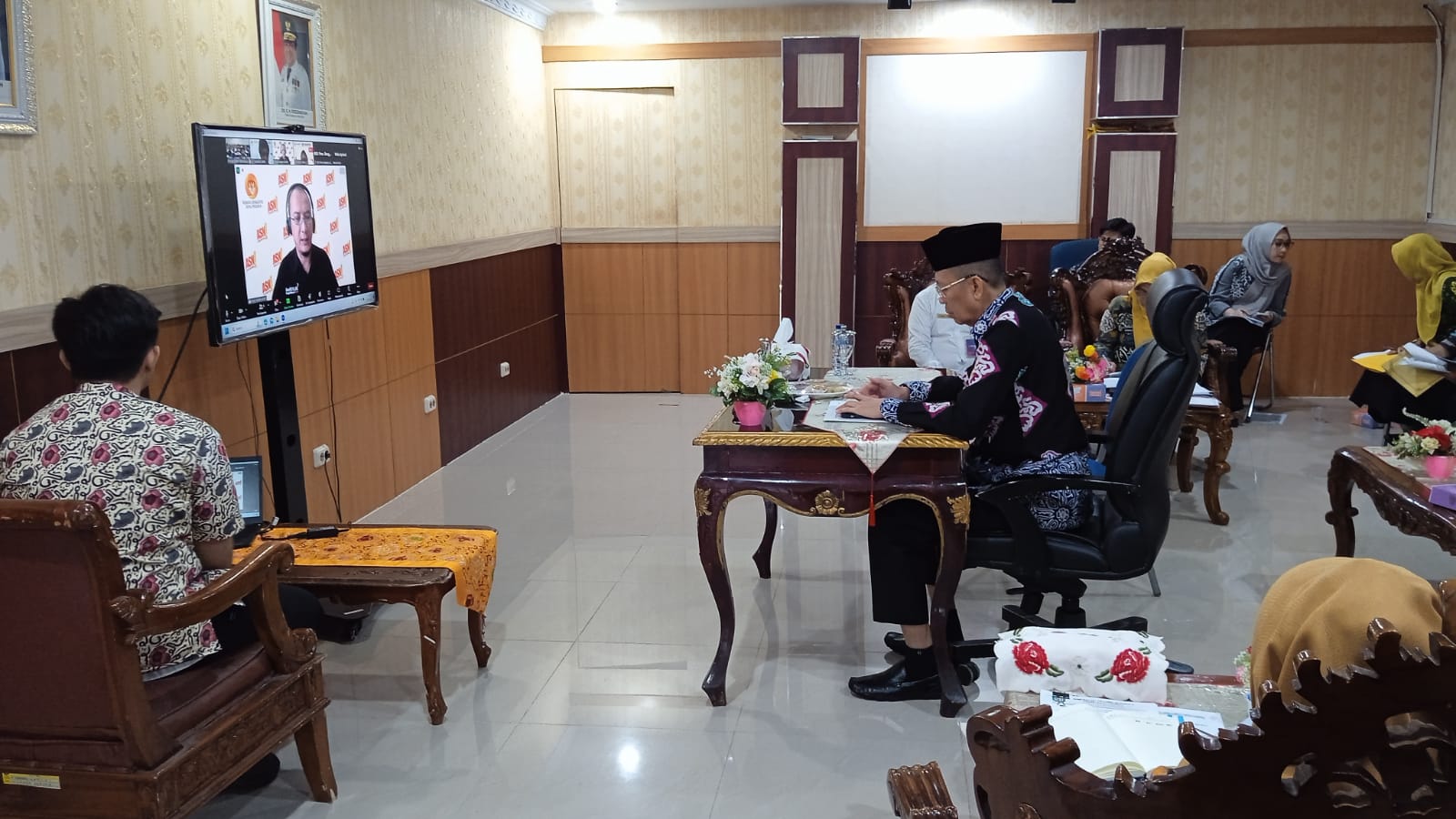 Sekda Isnan Ikuti Rapat Virtual Bersama KASN RI