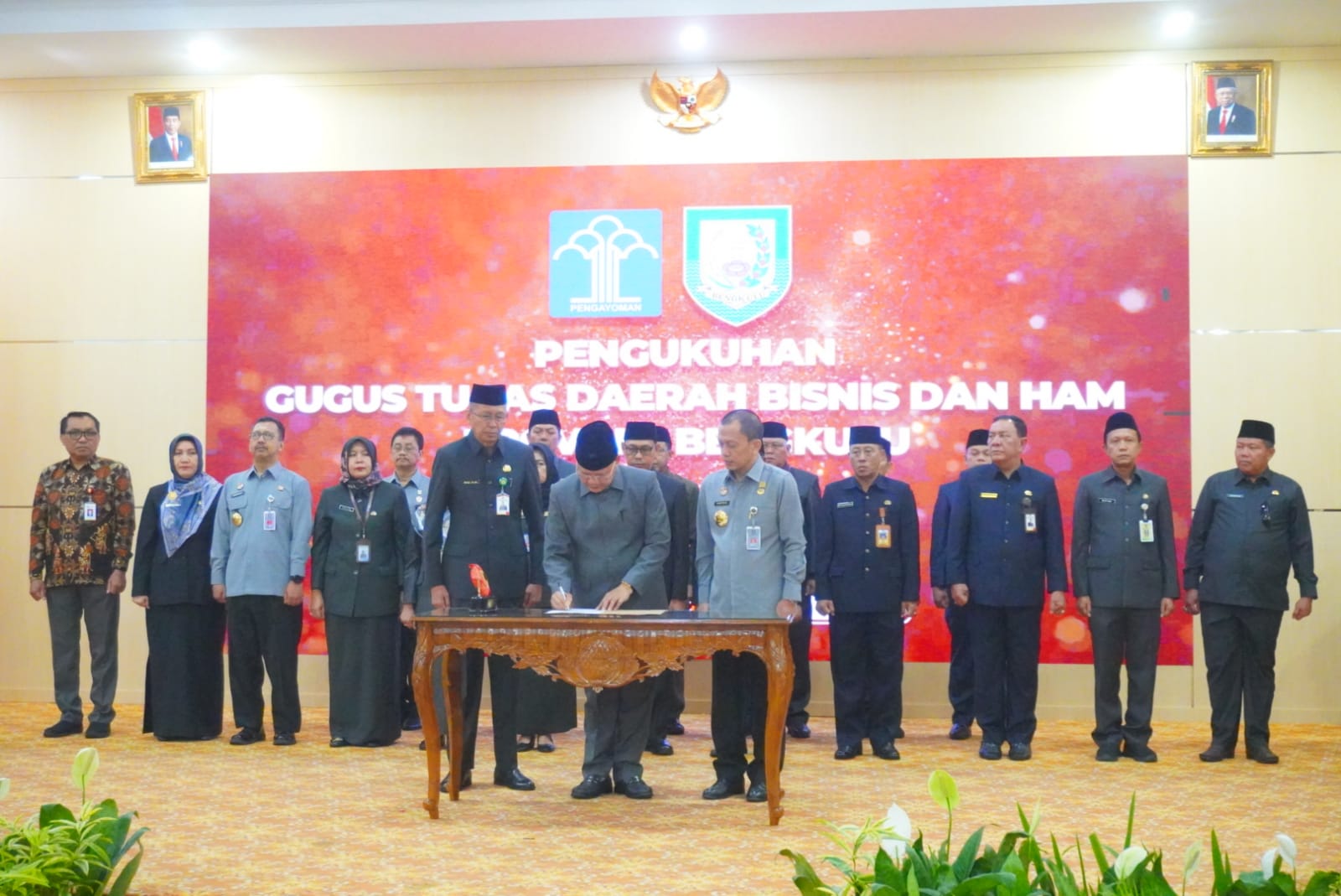 Gubernur Bengkulu Kukuhkan Gugus Tugas Daerah Bisnis dan Hak Asasi Manusia