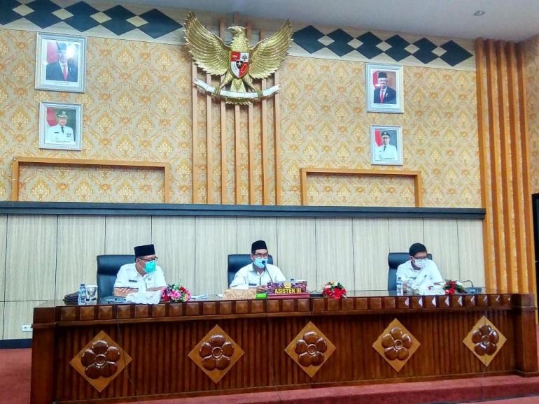 Rapat evaluasi dan tindak lanjut pelaksanaan reformasi birokrasi di Pimpin Langsung Asisten 3