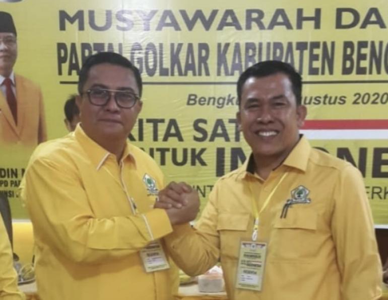 Tampak Ketua Bidang Infokom DPD I Golkar Bersama Ketua DPD I Terpilih Juhaili