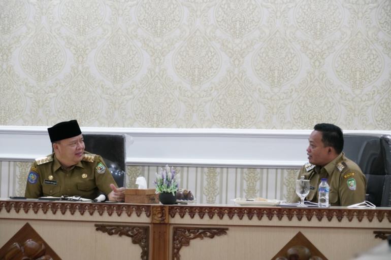 Bersinergi, Bupati Erwin Bahas Tabat Hingga pelabuhan Dengan Gubernur Rohidin