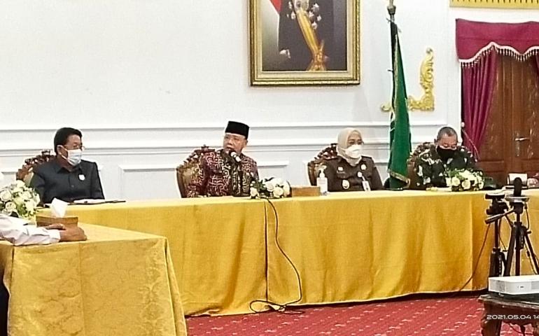 Persiapan Idul Fitri Gubernur Rohidin Rapat Bersama FKPD