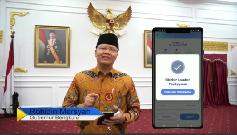 Ajak Disiplin Bayar Pajak Gubernur Rohidin Perkenalkan Aplikasi Signal