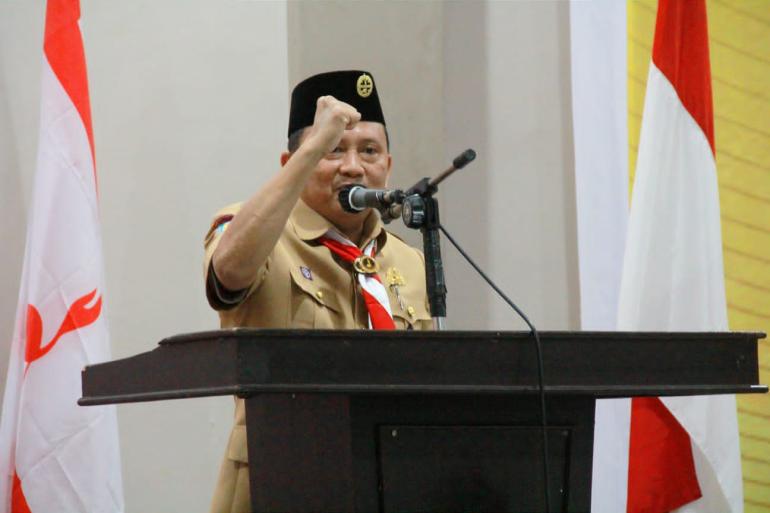 Terpilih Aklamasi Sekda Hamka Sabri Siap Majukan Pramuka