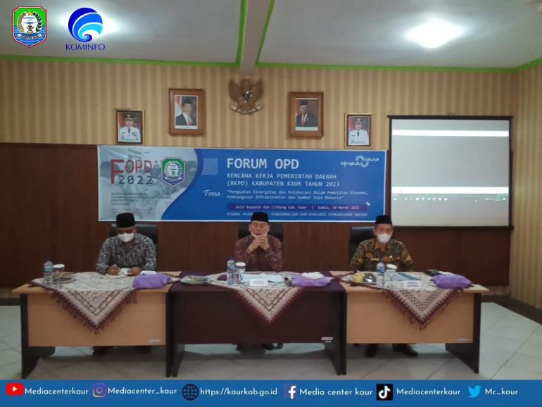 Rapat Dan Diskusi Forum Organisasi Perangkat Daerah ( OPD ) Di Kabupaten Kaur