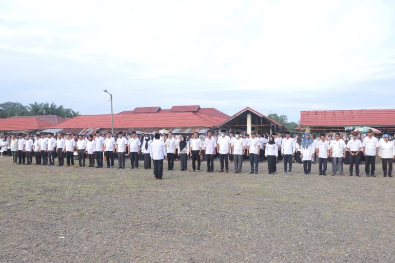Wakil Bupati Seluma Pimpin Apel Bersama Di Lukasi Pasar Sembayat