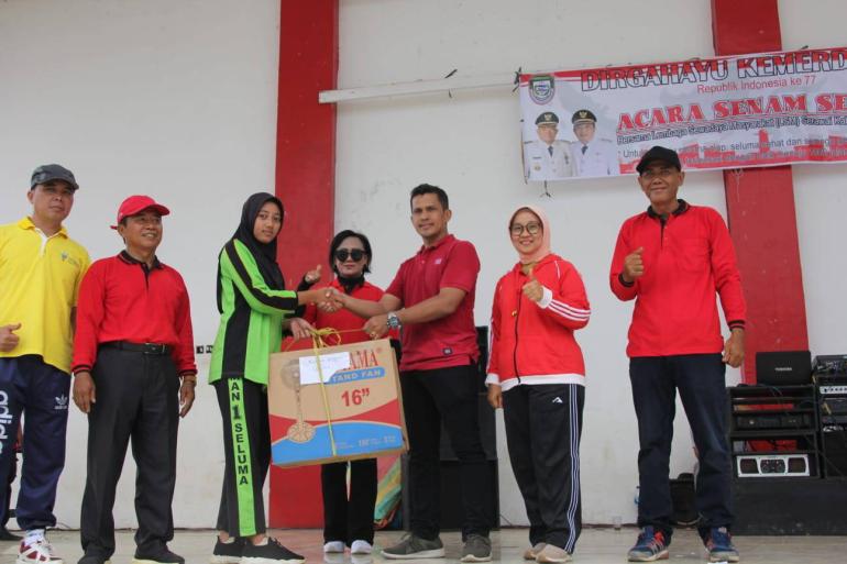 Lembaga Swadaya Masyarakat Serawai Gelar Senam Sehat Bertabur Doorprize