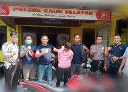 Tampak Pelaku Diamankan di Polsek Kaur Selatan